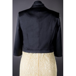 Bolero alb din saten Gilda 82160AL