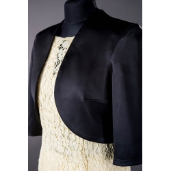 Bolero alb din saten Gilda 82160AL