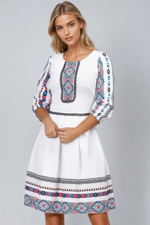 [38-44] Precomanda - Rochii Angro cu motive traditionale - Alexandra 91381B
